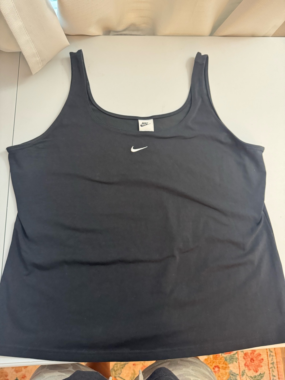 Nike Women’s Black Tank with White Swoosh